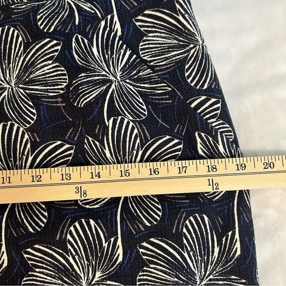 J. Crew Navy Floral Midi Sheath Dress sz 10 Career Feminine Retro “Mad Men” - Picture 10 of 11